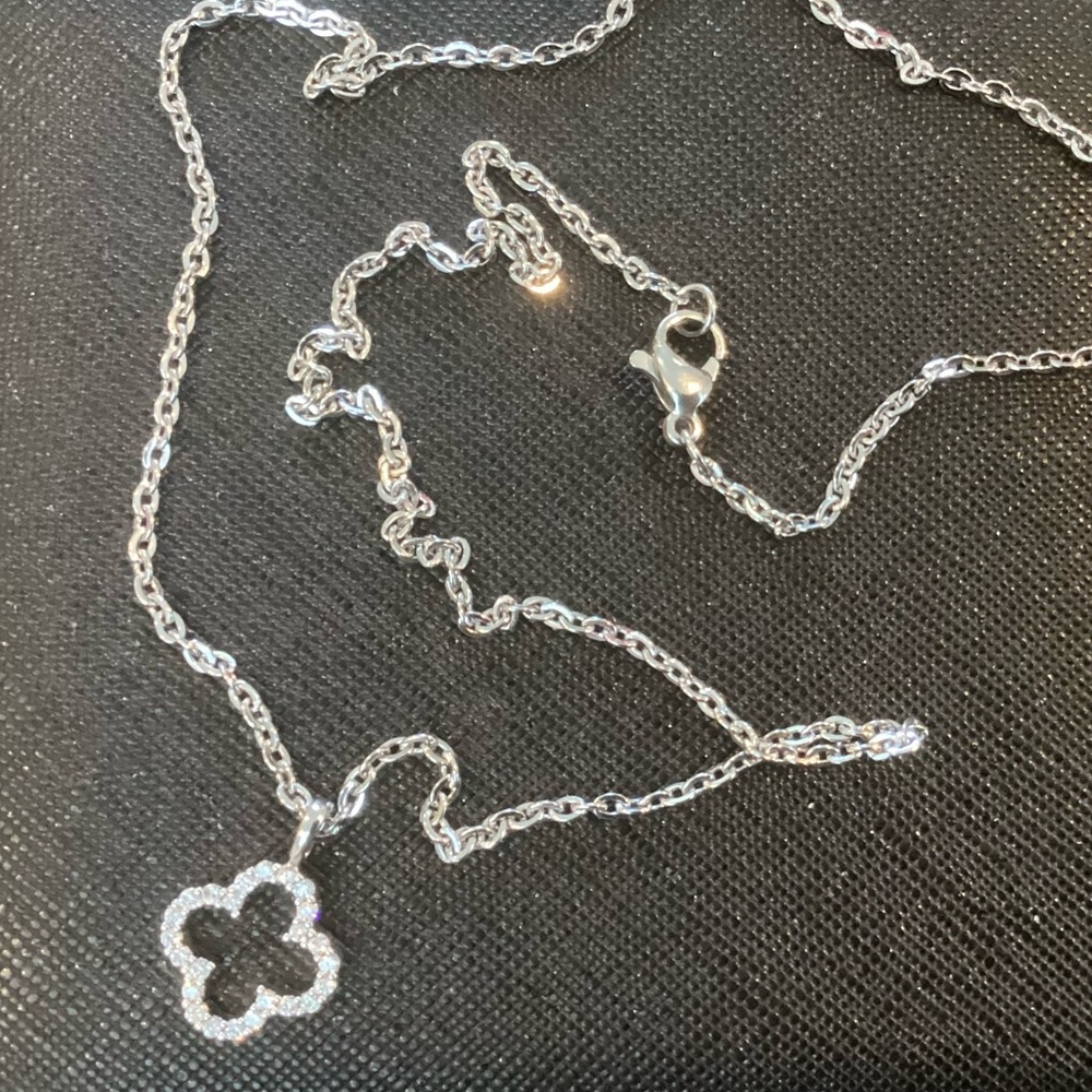 🌸925 Clover CZ  Necklace